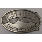 Mining Cyprus Thompson Creek Belt Buckle Boise Idaho Western Trophy Vintage