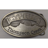 Mining Cyprus Thompson Creek Belt Buckle Boise Idaho Western Trophy Vintage
