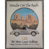 17x22 Porsche 356 West Coast Holiday XIII Sedona 1989 Framed Poster Speedster AZ On the Rocks