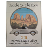 17x22 Porsche 356 West Coast Holiday XIII Sedona 1989 Framed Poster Speedster AZ On the Rocks