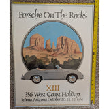 17x22 Porsche 356 West Coast Holiday XIII Sedona 1989 Framed Poster Speedster AZ On the Rocks