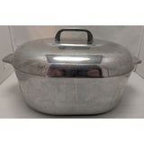 Magnalite 8 Quart GHC Aluminum Oval Roaster Trivet Lid 16.5x10x4.5 USA Cookware