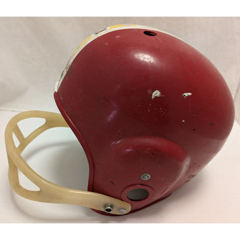 F2150 MED 1960's USA Vintage Youth Wilson Red Football Helmet Halloween Costume White Stripe 24