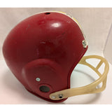 F2150 MED 1960's USA Vintage Youth Wilson Red Football Helmet Halloween Costume White Stripe 24