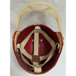 F2150 MED 1960's USA Vintage Youth Wilson Red Football Helmet Halloween Costume White Stripe 24