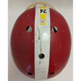 F2150 MED 1960's USA Vintage Youth Wilson Red Football Helmet Halloween Costume White Stripe 24