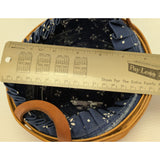 6" x3 Small 1995 Longaberger Basket Blue Fabric Liner Plastic Insert Wood Handmade USA