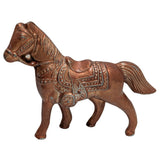3X3" Pot Metal Western Horse Carnival Prize Made "L" USA Vintage Copper Tone Toy