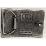 1979 Rachelle Critters Belt Buckle Rectangle Metal Humor Vetquamycin First Casting December Aliens
