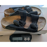 38 L7 M5 Birkenstock Arizona Black Suede Double Strap Sandals Cork Sole EU 38 US 5 Men’s 7 Women’s