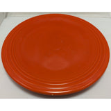 14" 1930s Fiesta Red Orange Round Chop Serving Plate Homer Laughlin Dinnerware Ceramic Platter