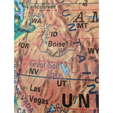C94 Large 16" Cram Physical Political World Table Globe Blue USA Made Map Vintage Metal