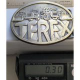 Terex Construction Machinery Belt Buckle Brass Finish Heavy Equipment Vintage Truck Dump Bulldozer