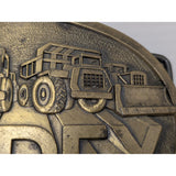 Terex Construction Machinery Belt Buckle Brass Finish Heavy Equipment Vintage Truck Dump Bulldozer