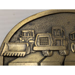Terex Construction Machinery Belt Buckle Brass Finish Heavy Equipment Vintage Truck Dump Bulldozer