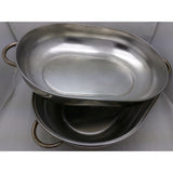 12 QT Revere Ware Double Roaster Stainless Steel Pot Pan 17.5X12X 7 2504 /84 1801 Turkey
