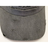 100% Cotton Dodge Ram Hat Distressed Trucker Cap Men Gray Black Mesh Buckle Back Adjustable