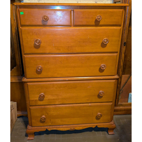 50Tx36Wx21D Kling Mayville NY Wood Dresser 6 Drawers Vintage Maple ?