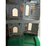 19" 1994 Fisher-Price 7110 Castle w/Cannon Only Great Adventures Medieval Stone Gray/Green Plastic