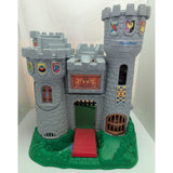 19" 1994 Fisher-Price 7110 Castle w/Cannon Only Great Adventures Medieval Stone Gray/Green Plastic