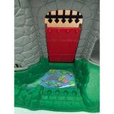 19" 1994 Fisher-Price 7110 Castle w/Cannon Only Great Adventures Medieval Stone Gray/Green Plastic