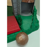 19" 1994 Fisher-Price 7110 Castle w/Cannon Only Great Adventures Medieval Stone Gray/Green Plastic