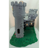 19" 1994 Fisher-Price 7110 Castle w/Cannon Only Great Adventures Medieval Stone Gray/Green Plastic