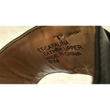 8.5 Ellen Tracy Catalina Black Leather Buckle Strap Sandals Shoes Women Chunky Heel Retro Chic ET