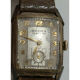AS-IS Runs 1944 Gruen Veri-Thin 17J 435 Swiss Mens Tank Watch 10KGF Gold Filled
