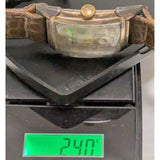 AS-IS Runs 1944 Gruen Veri-Thin 17J 435 Swiss Mens Tank Watch 10KGF Gold Filled