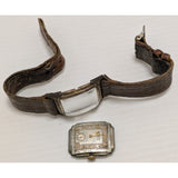 AS-IS Runs 1944 Gruen Veri-Thin 17J 435 Swiss Mens Tank Watch 10KGF Gold Filled