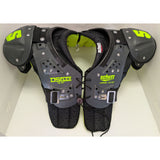 14"-15" Large Schutt Youth 32-34" Ds Y Flex 3.0 Gray Green Football Shoulder Pads DSflex