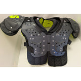 14"-15" Large Schutt Youth 32-34" Ds Y Flex 3.0 Gray Green Football Shoulder Pads DSflex