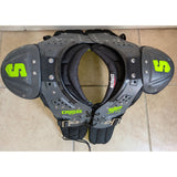 14"-15" Large Schutt Youth 32-34" Ds Y Flex 3.0 Gray Green Football Shoulder Pads DSflex