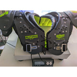 14"-15" Large Schutt Youth 32-34" Ds Y Flex 3.0 Gray Green Football Shoulder Pads DSflex