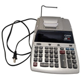Working Canon MP11DX 12-Digit 2-Color Printing Calculator W/ Clock Calendar Silver Gray