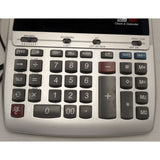 Working Canon MP11DX 12-Digit 2-Color Printing Calculator W/ Clock Calendar Silver Gray