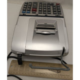 Working Canon MP11DX 12-Digit 2-Color Printing Calculator W/ Clock Calendar Silver Gray