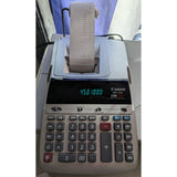 Working Canon MP11DX 12-Digit 2-Color Printing Calculator W/ Clock Calendar Silver Gray
