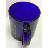 3.5" USA Cobalt Blue Coffee Mug Set Colorado? Glass Gold City Skyline Mountains