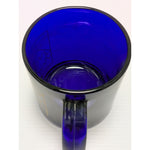 3.5" USA Cobalt Blue Coffee Mug Set Colorado? Glass Gold City Skyline Mountains