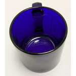 3.5" USA Cobalt Blue Coffee Mug Set Colorado? Glass Gold City Skyline Mountains