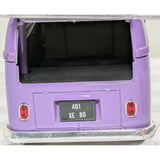 9" 1966 1/19 Scale Solido VW Combi Peace & Love Flower Powered Van Diecast Purple Volkswagen Van Bus