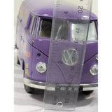9" 1966 1/19 Scale Solido VW Combi Peace & Love Flower Powered Van Diecast Purple Volkswagen Van Bus
