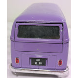 9" 1966 1/19 Scale Solido VW Combi Peace & Love Flower Powered Van Diecast Purple Volkswagen Van Bus