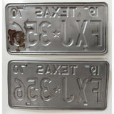 FXJ 356 Texas License Plate Pair Set Porsche