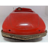 12" Packard Convertible Conway Skokie Red Wind Up Battery Lights Toy Car Vintage