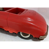 12" Packard Convertible Conway Skokie Red Wind Up Battery Lights Toy Car Vintage