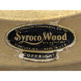 Working 1950s Syroco 8-Day Wall Clock G758 Brass Ornate Floral Design Roman Numerals Syracuse NY