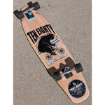 36" Ten-Eighty Longboard Skateboard Surfboard Bear on BMX Bike Bravo Sports